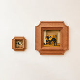 Vintage-Inspired Hand-Carved Sapele Wood Picture Frames – Floral & Horse Set