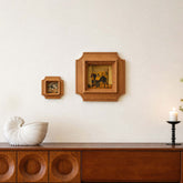 Antique-inspired Ornate Solid Wood Frame, Horse Floral Gallery Wall Art