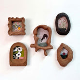 Hand Carved Organic Wood Frames | Rustic Boho Gallery Wall Decor