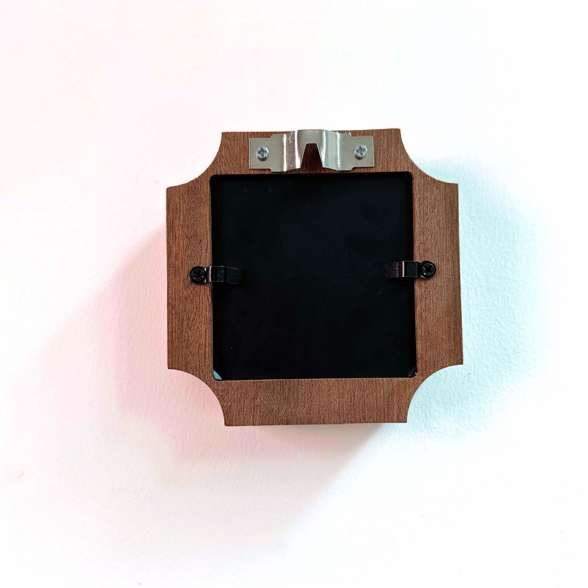 Mini Rustic Minimalist Textured Solid Wood Frame, Golden Mountain Art & Home Decor