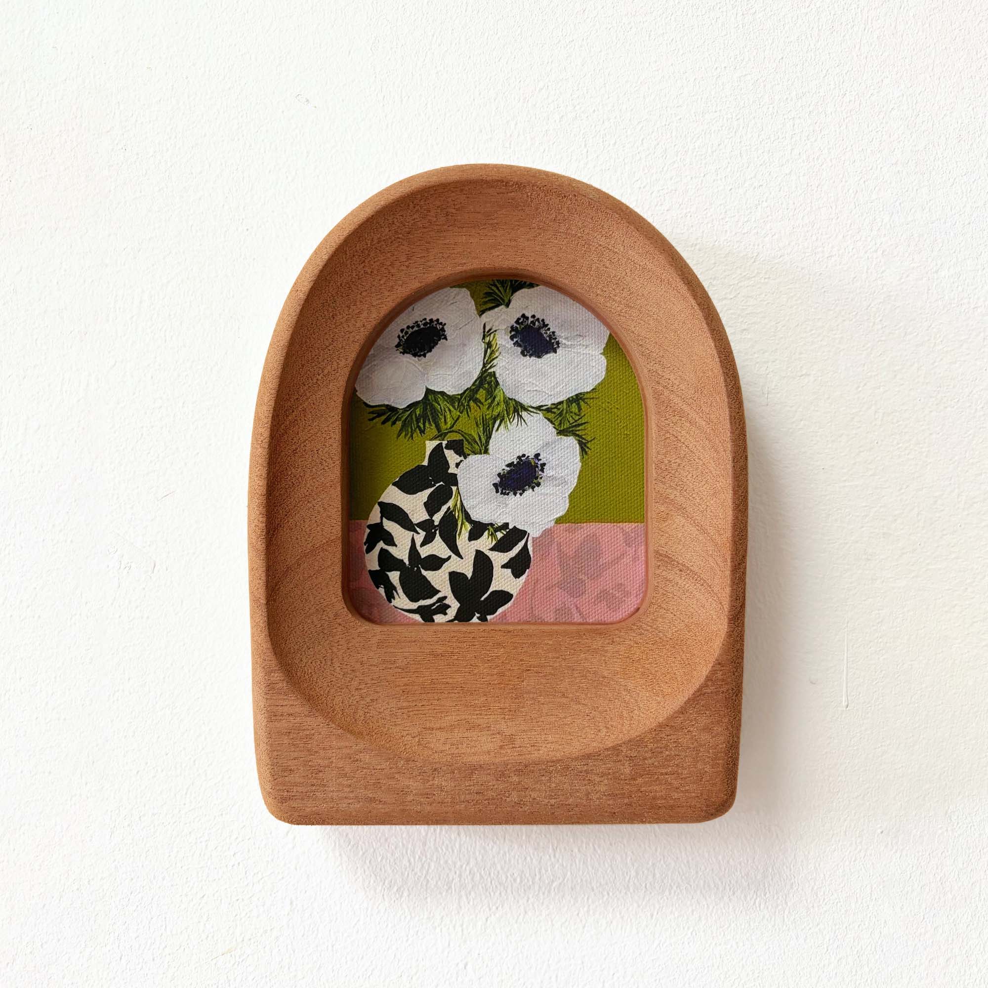 Hand-Carved Organic Sapele Wood Picture Frames – Vintage-Inspired Gallery Wall Set