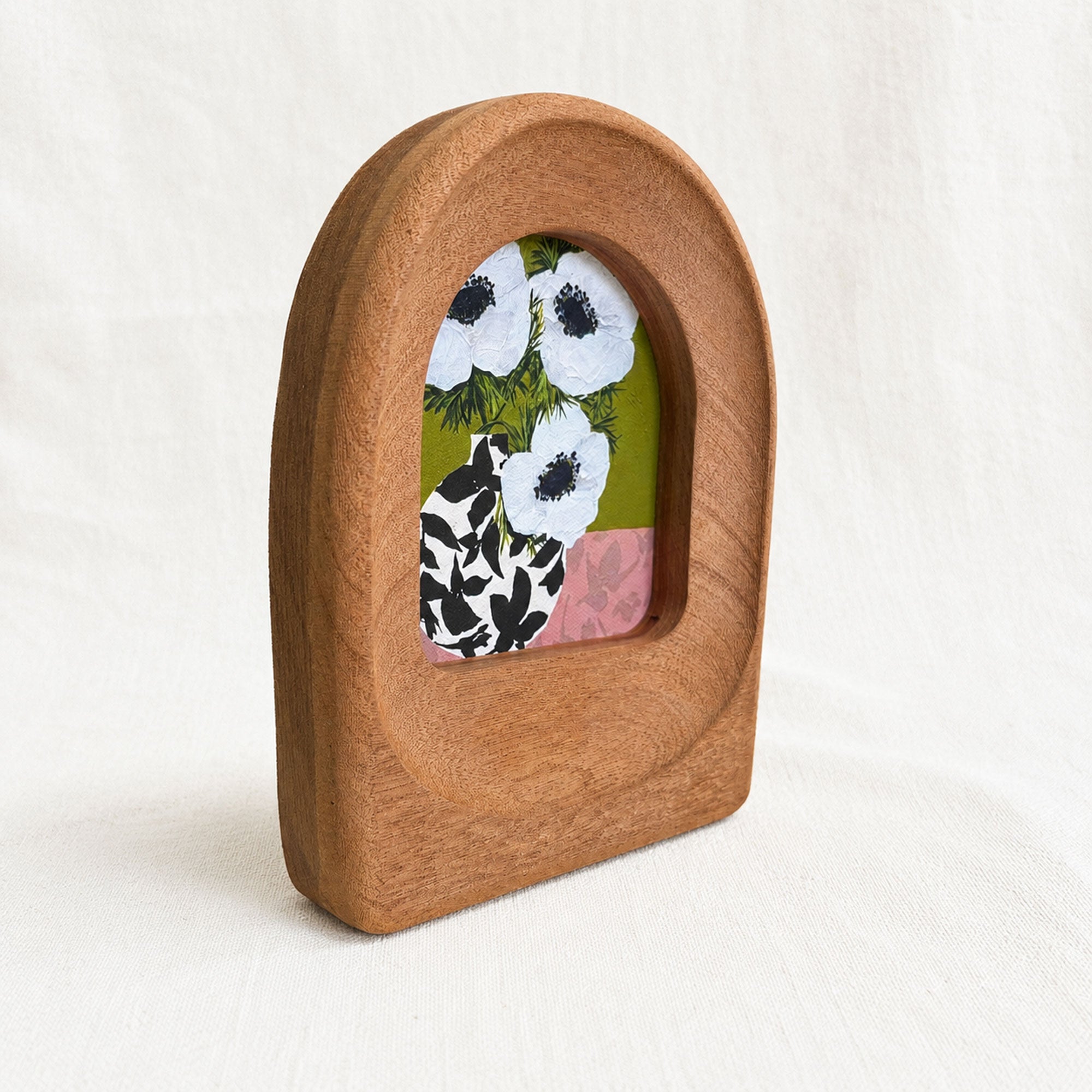 Hand-Carved Organic Sapele Wood Picture Frames – Vintage-Inspired Gallery Wall Set