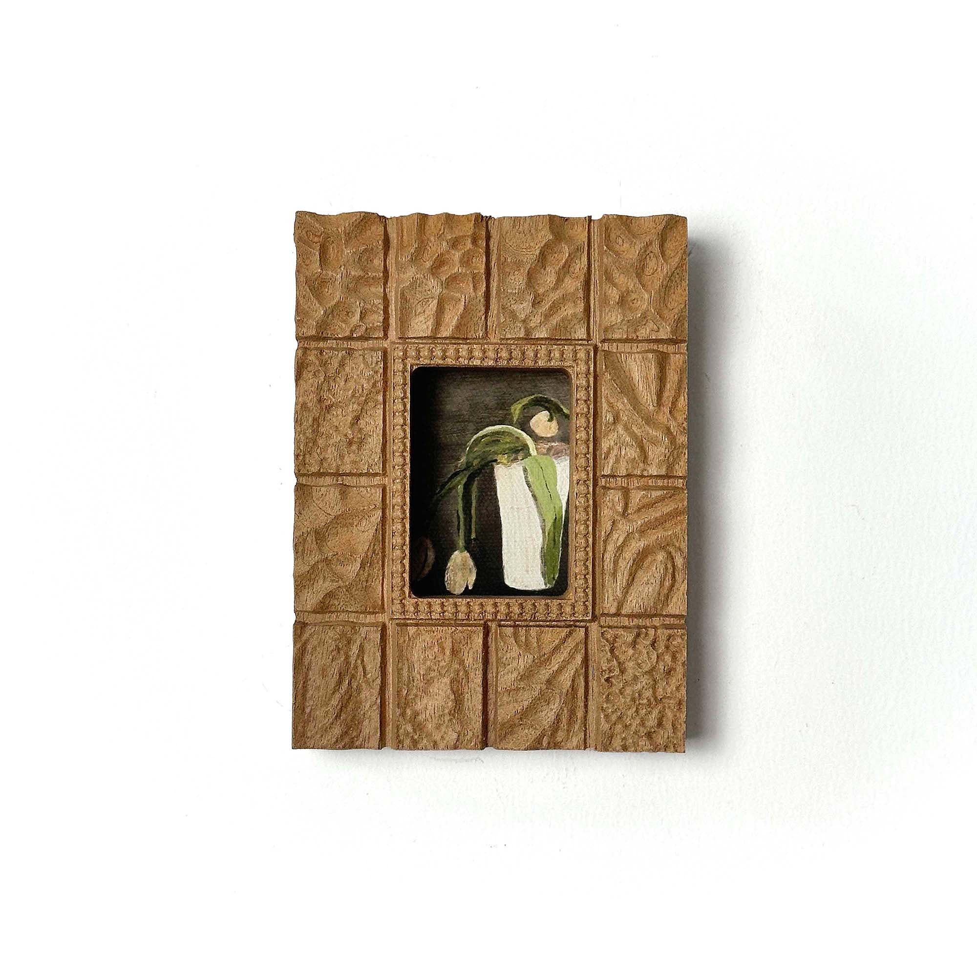 Mini Rustic Wavy Wood Frames | Hand Carved Boho Wall Decor