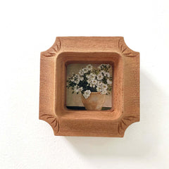 Antique-inspired Ornate Solid Wood Frame, Horse Floral Gallery Wall Art
