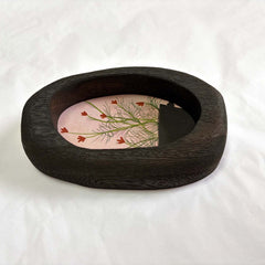 Wildflower Wall Art in Oval Wood Frame