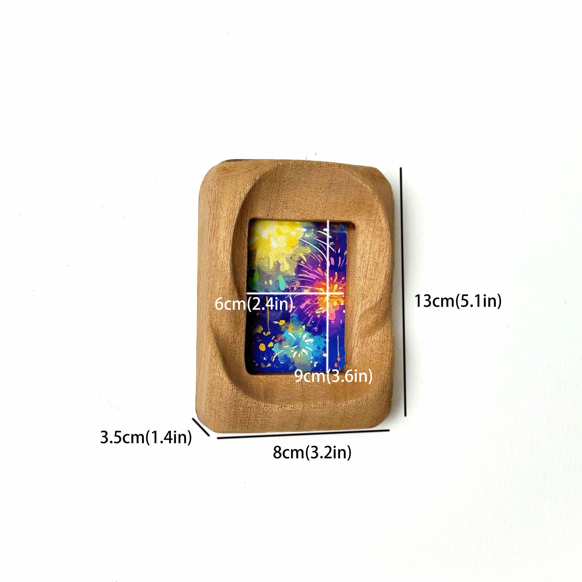 Mini Rustic Wavy Wood Frames | Hand Carved Boho Wall Decor