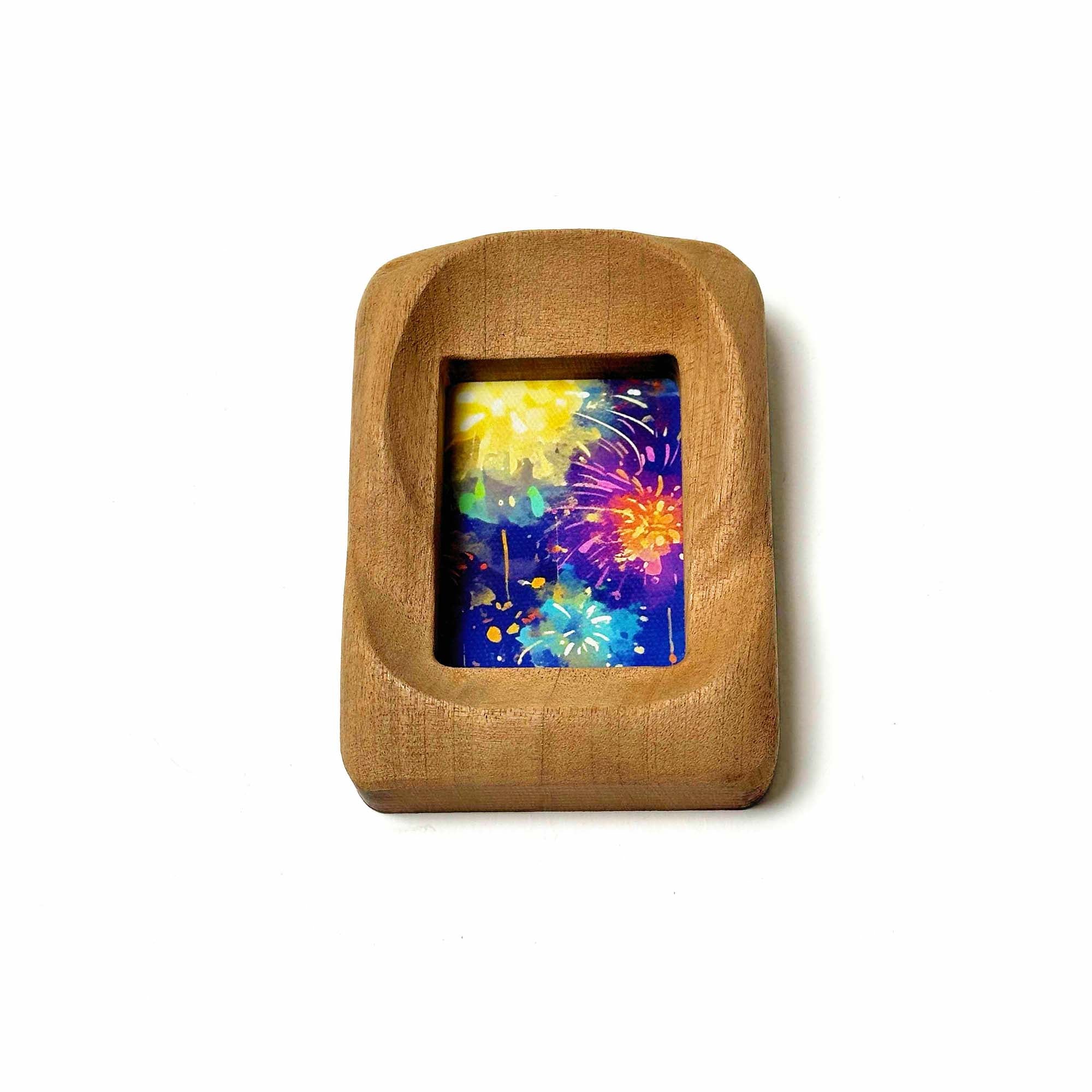 Mini Rustic Wavy Wood Frames | Hand Carved Boho Wall Decor