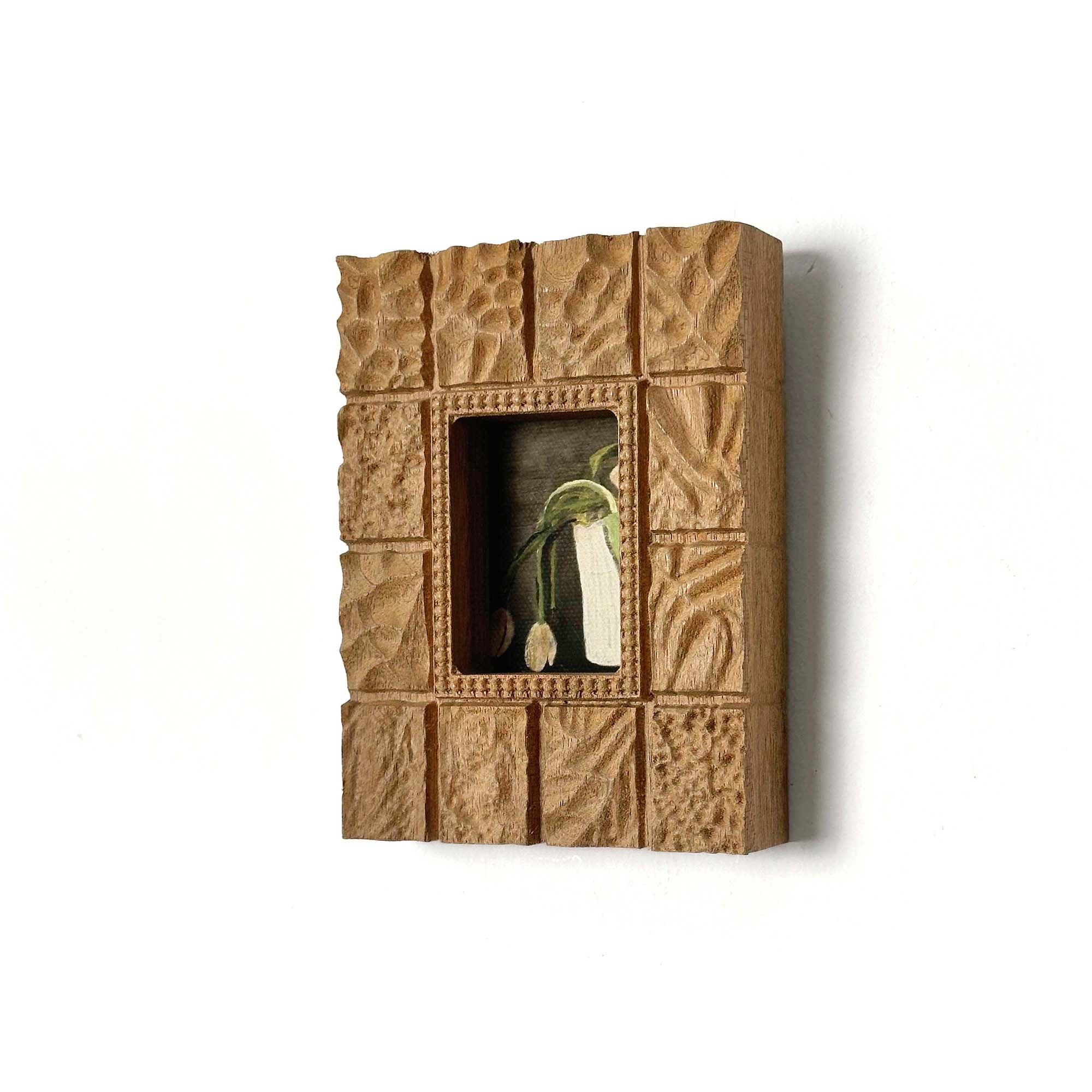 Mini Rustic Wavy Wood Frames | Hand Carved Boho Wall Decor