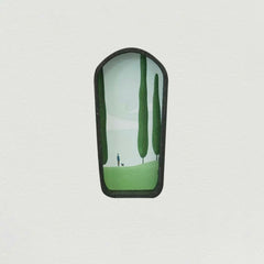 Mini Black Arched Organic Minimalist Wood Frame