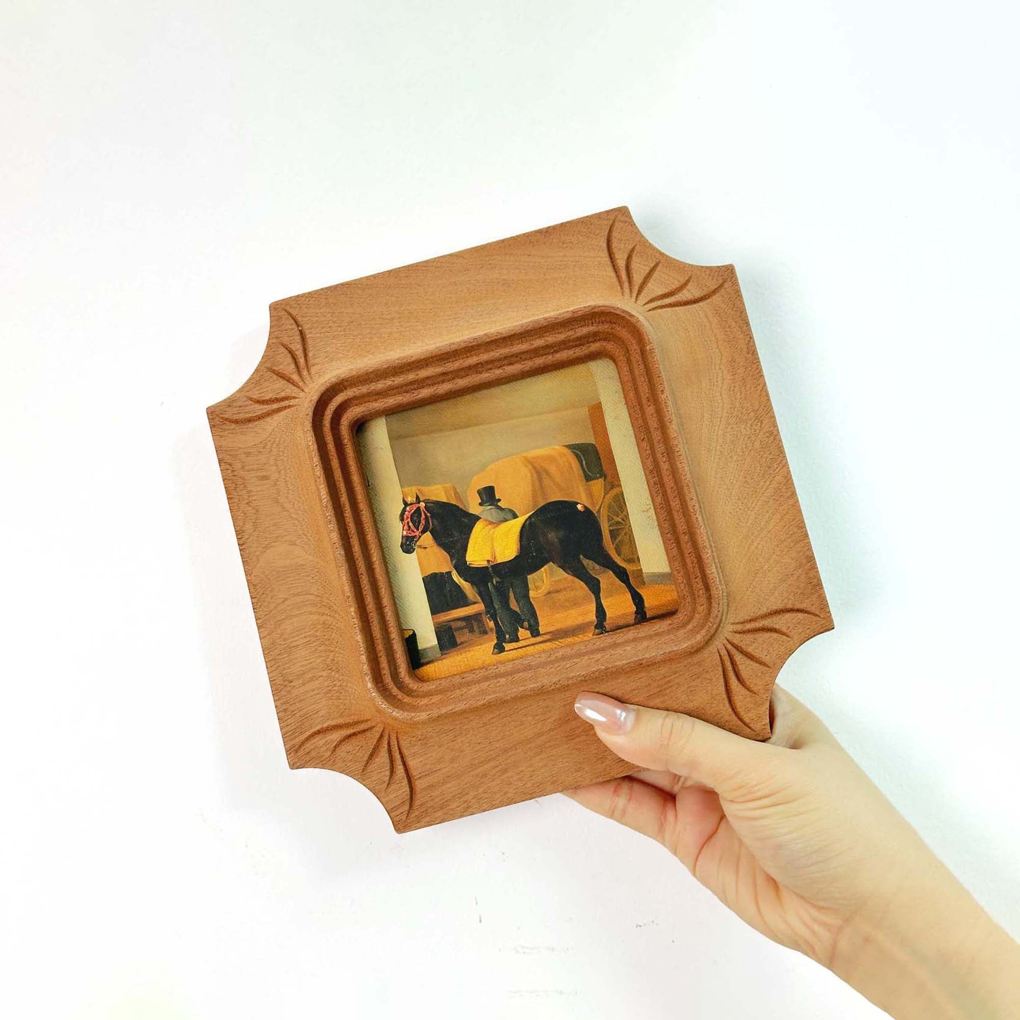 Architectural Handcarved Solid Wood Frame – Fits 4x4"