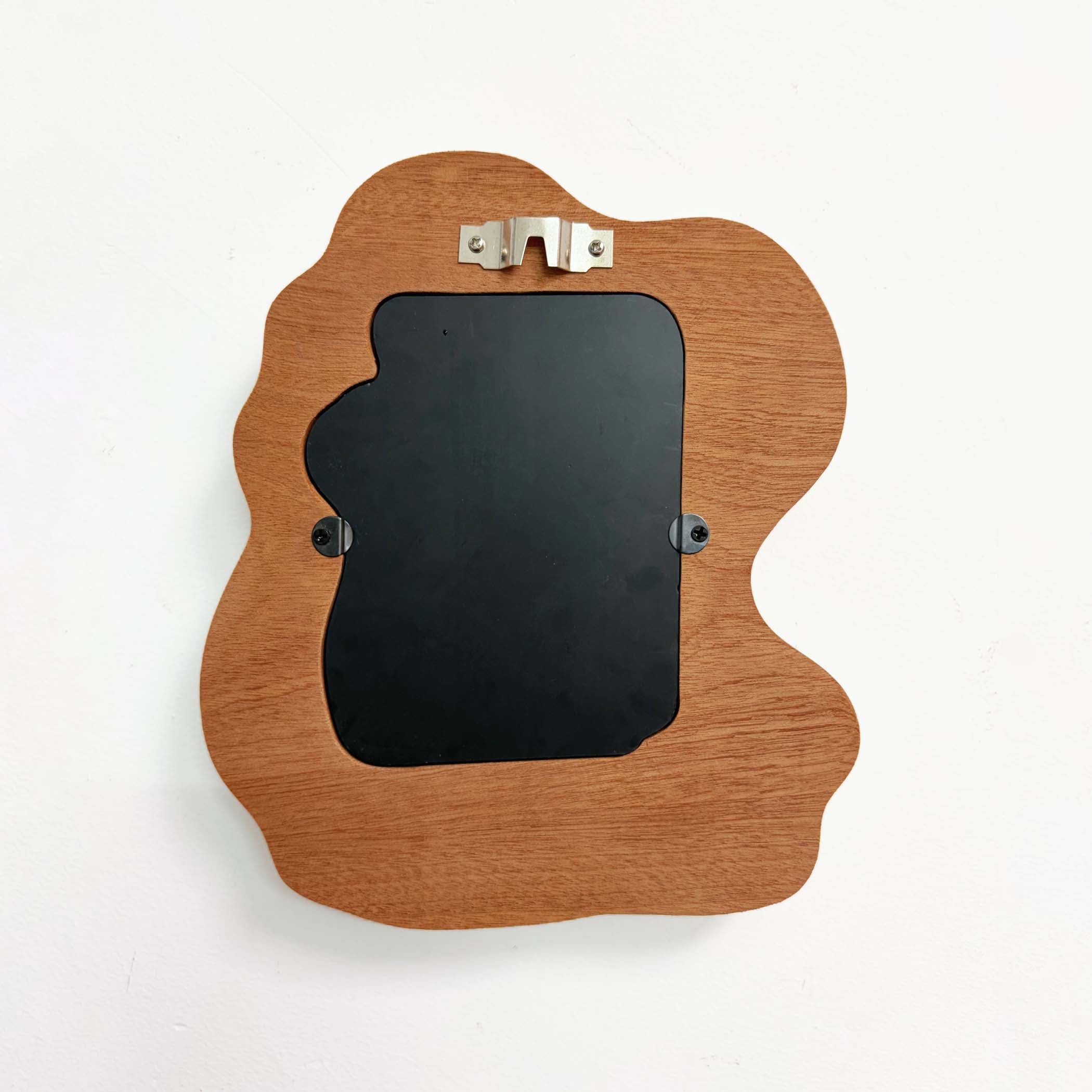 Handmade Irregular Sapele Wood Picture Frame with Rabbit Art
